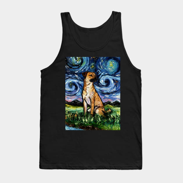 Black Mouth Cur Night Tank Top by sagittariusgallery